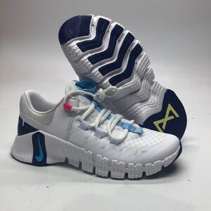 Women’s Nike Free Metcon 5 White/Blue/Pink DV3950-103 NWOB